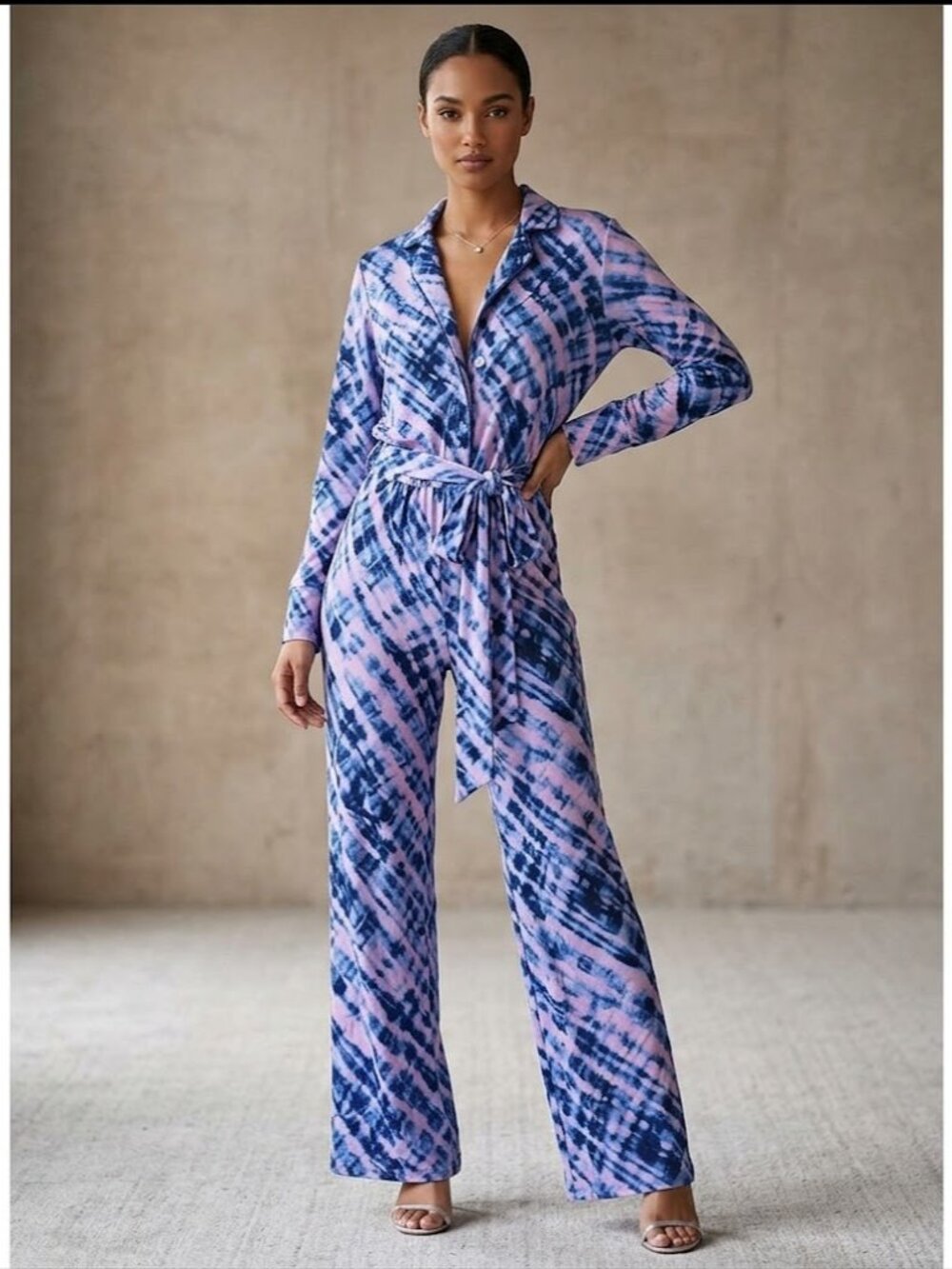 Terez Vibrant Pink and Blue jumpsuit